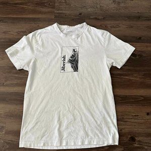 Jiberish Grim Reaper graphic logo White Men's Logo T-shirt - Medium